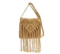 XIAQIQIFFF Crossbody Purse Women Cute Macrame Hobo Bags Knit Summer Beach Tassels Shoulder Crochet Tote Handbag(Khaki)