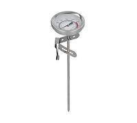 XIASABA Cooking Thermometer 22.0×6.0×6.0 Stainless Steel Frying Thermometer Milk Tea Coffee Fryer High Temperature Thermostat for Turkey BBQ Grill