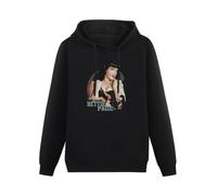 XIASHUN Bettie Page Good Vs Bad Hoody Unisex Ptinted Hoodies Long Sleeve Men's Hooded with Pocket Black L
