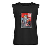 XIASHUN Jean-Michel-Basquiat La Hara Artworks Mens Men's Vests Tank Tops O-Neck 100% Cotton Undershirts Unisex Sleeveless T-Shirt L Black
