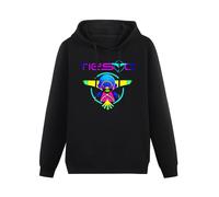 XIASHUN Tiesto Trance House Music Variant Logo Dj Hoody Unisex Long Sleeve Hooded with Pocket Black M