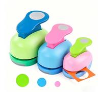 XIATIAN Circle Punch 3 Pack, Paper Punches for Crafts, Circles Cutter Punch, Circles Hole Punch for Creatively Artwork Greeting Card Making DIY Crafts 8mm 15mm 25mm (Circle)