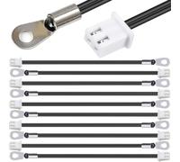 Xiatiaosann 10 Pcs NTC Thermistor Temperature Sensor Probe 15.7Inch XH2.54-2P Plug 3950 B Sensitive Temp Sensor with O Ring Cold Pressed Terminal Connector for Aquarium Water Heater Air Conditioner