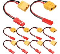 Xiatiaosann 10 Pcs XT60 to JST Charging Cable 20AWG XT60 Female Male Socket to JST Plug Female Male Converter Adapter, for RC LiPo Battery Car Helicopter Quadcopter