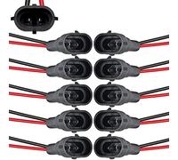 Xiatiaosann 10PCS H11 H8 880 881 Male Adapter Wiring Harness Socket Wire for LED Headlight Fog Light LED Light Bar Socket Adapter