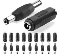 Xiatiaosann 12/24V DC Female to Female Coupler 5.5mm x 2.5mm Male to Male Jack Connector Socket Wire Extender for CCTV LED Light Strip Car Audio Audio-Video Equipment MP3/MP4 Player Note Book DVR