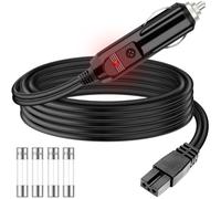 Xiatiaosann 12V Car Cooler Cable Car Fridge Freezer DC Power Cord Cable Adapter, with 15A Fuse, for Travel Camping Picnics RV Vehicle Refrigerator