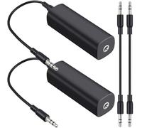 Xiatiaosann 2 Pack Ground Loop Noise Isolator, Eliminate Annoying Buzzing Noise, 3.5mm AUX Noise Filter for Car Audio Systems, Home Stereos, Guitar Amplifiers, with 3.5mm Audio Cable