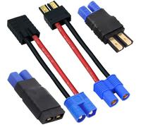 Xiatiaosann 2 Pair RC Battery Connector Adapter for Traxxas Plug to EC3 Male Female Connector ESC Charger Compatible with TRX/for Traxxas Lipo Battery, for RC Car RC Boat Solar Light Balance Car
