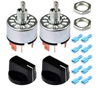 Xiatiaosann 2 Pcs Rotary Selector Switch 12A 250V/16A 125V 4 Position 3 Speed Universal Fan Heater Speed Selector Switch for Fan, Fan Heater, Air Conditioner with Connector