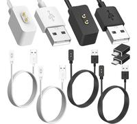 Xiatiaosann 4 Pcs Charger Cable for Xiaomi Mi Band 9/Band 8/for Redmi Watch 3/4/5, Magnetic Charger, Replacement Smartwatch USB Charging Cable