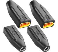 Xiatiaosann 4 Pcs XT60 to DC5521 Adapter, XT60 Male to DC 5.5 X 2.1mm Female Connector, for TS100 Soldering Iron FPV Monitor Power LiPo Battery