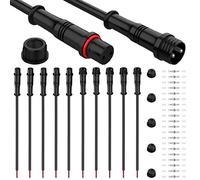 Xiatiaosann 5 Pairs Waterproof 2 Pin LED Connector Cable Set - Male & Female Plug (Small Size) with 0.2 mm² 24AWG Wire, IP67 20cm Extension Cable for Car, Truck, Boat, Indoor/Outdoor LED Strip Lights
