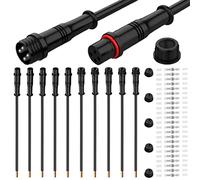 Xiatiaosann 5 Pairs Waterproof 4 Pin LED Connector Cable Set - Male & Female Plug (Small Size) with 0.2 mm² 24AWG Wire, IP67 20cm Extension Cable for Car, Truck, Boat, Indoor/Outdoor LED Strip Lights