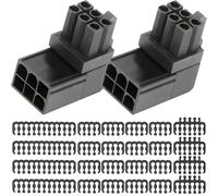 Xiatiaosann 6Pin ATX 90 Degree GPU Graphics Card Power Adapter, Right Angle 6-Pin Female to 6-Pin Male PC GPU Power Supply Connector, Down-Angled (2 Pack, A-Type)