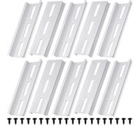 Xiatiaosann Aluminum DIN Rails, 10 CM /4 inches, 35mm Wide, 7.5mm High Top Hat Slotted DIN Rail with RoHS (10 Pack, Silver)