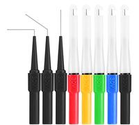Xiatiaosann Back Probe Wire Piercing Probe Power Probe Pins kit for Multimeter Test Leads, 8PCS 0.7mm Insulation Wire Piercing Probes & Back Probe, with 4mm Banana Jack for Car Repairing Diagnostic