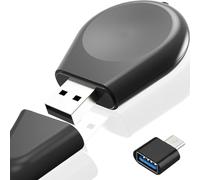 Xiatiaosann Charger for Samsung Galaxy Watch 6/6 Classic/ 5/5 Pro/4/4 Classic/3/Active 2/Active, USB Charging Replacement Portable Dock Stand Base, Watch Accessories, with USB to USB C Adapter