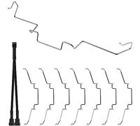 Xiatiaosann Fan Buckle CPU Radiator Cooling Clip PC Fan Hook 12cm Wire Buckle Upper Hook Type Fixing Clip Bracket for Computer Mainboard Fan Heatsink, Elastic Steel Metal, 8 Pcs