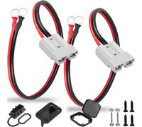 Xiatiaosann for Anderson 50A Battery Connector Cable 10AWG Battery Quick Connect/Disconnect Connector Plug Cable to O Ring Terminal, for Forklift RV Boat Tractor