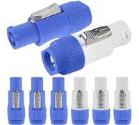 Xiatiaosann for Powercon 3 Pin Speaker Connector AC 250V 20A Plug Male Adapter for Stage Light LED Screen Audio Equipment, for Neutrik NAC3FCA NAC3FCB NAC3MA-1 NAC3MPB-1, 8 Pcs
