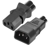 Xiatiaosann IEC C14/C13 to C5/C6 Cloverleaf Power Adapter for Kettle, 3 Pin Male Female IEC320 AC 250V 10A Plug Socket Connector Converter for Laptop UPS Monitor, 2 PCS