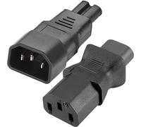 Xiatiaosann IEC Male C14/C8 to C13/C7 Female Power Adapter for PDU UPS Kettle, 3 Pin to 2 Pin AC 250V 10A IEC320 Connector Converter for Laptop TV PC, 2 PCS
