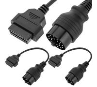 Xiatiaosann OBD 20 Pin to OBD2 16 Pin Cable for BMW, OBD II Female to OBD Male Adapter Extension Convert Cord for BMW (40cm/15.7inch)