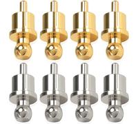 Xiatiaosann RCA Dust Cover, Gold Plated & Rhodium plated RCA Male Plugs Noise Stopper, RCA Cap Protector for Audio, Speakers, Subwoofers, Amplifier (8 Pack)