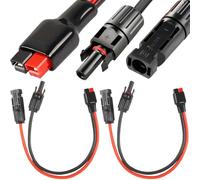 Xiatiaosann Solar Panel Cable Kit with 45A Connector, 10AWG Male and Female to 45A Solar Panel Extension Cable for RV, Renogy Portable Solar Generator Power Station (2 Pack, 60cm/23.6inch)