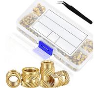 Xiatiaosann Threaded Insert M3 M2 M2.5 M4 M5 M6 Female Thread Nuts Knurled Insertion Nut Embedding Nuts For Plastic Parts By Heat Or Ultrasonic In 3D Printer Parts, 250PCS