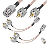 Xiatiaosann UHF Female to dual Male Splitter Cable, UHF Splitter SO239 to dual PL-259 RG316 Coaxial Cable, for HAM CB Radio Antenna Analyzer Dummy Load SWR Meter(30cm)