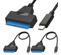 Xiatiaosann USB C to SATA Adapter, 10Gbps USB 3.0 Type-C Male to 2.5'' SATA III Hard Driver Converter Adapter, External Connector for 2.5inch HDD, SSD Data (2 Pack)