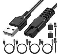 Xiatiaosann USB Charger Cable for Meridian, Chaging Cable Only for Meridian Grooming Electric Shaver Replacement Charging Cable for Meridian Power Cord Adapter (4 Pack)