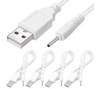 Xiatiaosann USB to DC 2.0mm Charging Cable, USB2.0 Male to DC 2.0mm x 0.6mm Male Power Charge Adapter Cord for Phone, Bluetooth Earbud, Speaker (4 Pack)