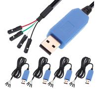 Xiatiaosann USB to TTL Serial 3.3V Adapter Cable, USB Male Plug to TX RX Signal 0.1 inch Pitch Female Socket with PL2303TA Prolific Chip for Windows 10 8 7 XP Vista (1.8m/6FT)