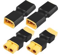 Xiatiaosann XT60 Male to Male Connector Adapter, Female to Female Coupler for RC LiPo Battery Charger Drone Car, XT60 Plug Jack No Wire Conversion, 4 Pcs