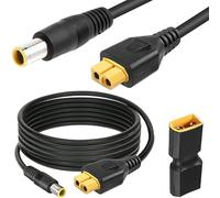 Xiatiaosann XT60 to DC 8mm Connector Adapter Solar Panel Cable, DC7909 Male to XT60 Female Power Cable for RC Lipo Battery Portable Power Station, DC 7.9mm x 0.9mm to XT60 14AWG Conversion Cable