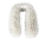 xiatty Faux Fur Collar Women Trim for Hood Replacement for Winter Coat Parka Jackets Unisex Like Real Fur Soft Fluffy, White, 25.6"/65CM