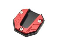 Xiayao Motorcycle Kickstand Extender Side Stand Extension Motorbike Feet Support Enlarged Base Moto Parking Pad(Red)