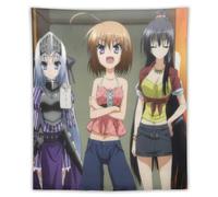 XIAYIMAO Is This A Zombie Poster Seraphim Eucliwood Hellscythe Haruna Cool Tapestry Art Prints Wall Painting Artworks Tapestries Hanging Picture Gift Bedroom Home Decor 50"x60"
