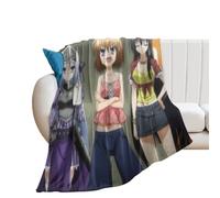 XIAYIMAO Is This A Zombie Poster Seraphim Eucliwood Hellscythe Haruna Fleece Throw Blanket for Bed Couch Sofa 300GSM Super Soft And Warm Flannel Blankets Home Decor 70"x80"