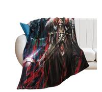 XIAYIMAO Overlord Anime Poster NEW Cool Fleece Throw Blanket for Bed Couch Sofa 300GSM Super Soft And Warm Flannel Blankets Home Decor 30"x40"