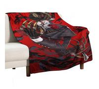 XIAYIMAO OVERLORD Japanese Anime Posters The Devil A Gentleman Fleece Blankets for Bed Couch Sofa Thick And Warm Flannel Blanket Soft Fuzzy Plush for All Seasons 50"x60"