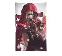 XIAYIMAO OVERLORD Japanese Anime Posters Woman in The Red Coat Picture Print Wall Art Tapestry Painting Tapestries Artworks Gift Idea Room Aesthetic 60"x90"