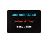 XIAYPRL Personalised Picture Bath Mats Flannel Home Bathroom Decor Rugs, Customised Non-Slip Water Absorption Entrance Rug, Design Floor Carpet for Bathroom Kitchen Hall Indoor Outdoor, 60x40cm