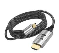 XiAyriky USB C to HDMI Cable 10FT, 4K@30Hz Thunderbolt 4 Compatible with iPhone 16/15 Pro/Max, MacBook Pro/Air, iPad Pro/Air, Galaxy S25 to S9, Dell XPS, Surface Pro, Steam Deck and More