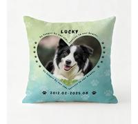 XIAYUEHUA Personalised Pet Memorial Throw Pillow with Photo, Custom Pet Memorial Gifts for Dogs Cats, Loss of Dog Sympathy Gift Dog Bereavement Remembrance Picture Pillow