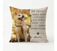 XIAYUEHUA Personalised Pet Memorial Throw Pillow with Photo, Custom Pet Memorial Gifts for Dogs Cats, Loss of Dog Sympathy Gift Dog Bereavement Remembrance Picture Pillow