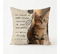XIAYUEHUA Personalised Pet Memorial Throw Pillow with Photo, Custom Pet Memorial Gifts for Dogs Cats, Loss of Dog Sympathy Gift Dog Bereavement Remembrance Picture Pillow